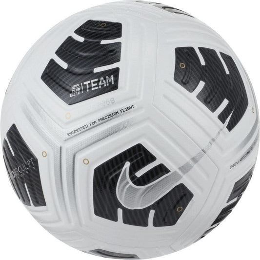 NIKE CU8053-100 Balón de fútbol unisex para adultos Club Elite Team Recreational, blanco/negro/plateado metálico, talla 5