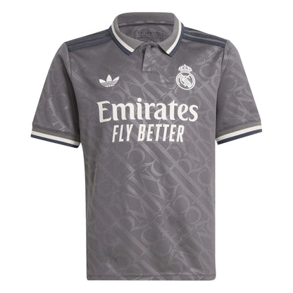 adidas Boys Real Madrid 24/25 Third Jersey Charcoal