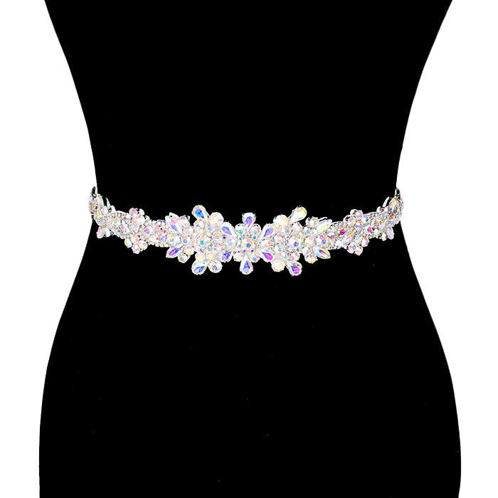 Floral Sash Ribbon Bridal Wedding Belt Headband
