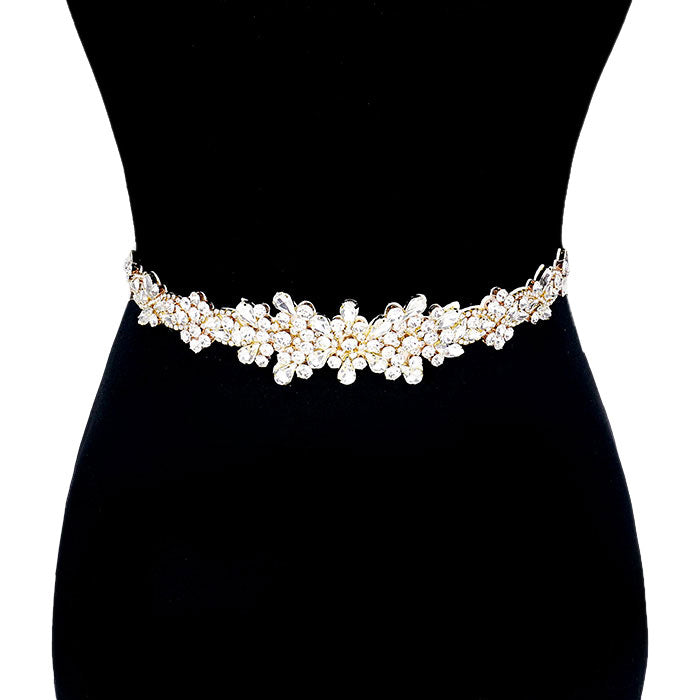 Floral Sash Ribbon Bridal Wedding Belt Headband
