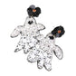 Flower Multi Bead Ghost Earrings Halloween Earrings