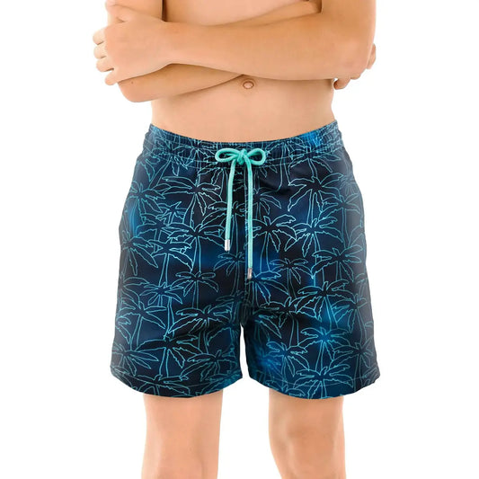 Bermuda Híbrida Foggy Palms para Niño, Bañador y Juego
