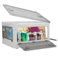 Foldable Storage Bins with Lid 4 Doors Collapsible Stackable with Lock