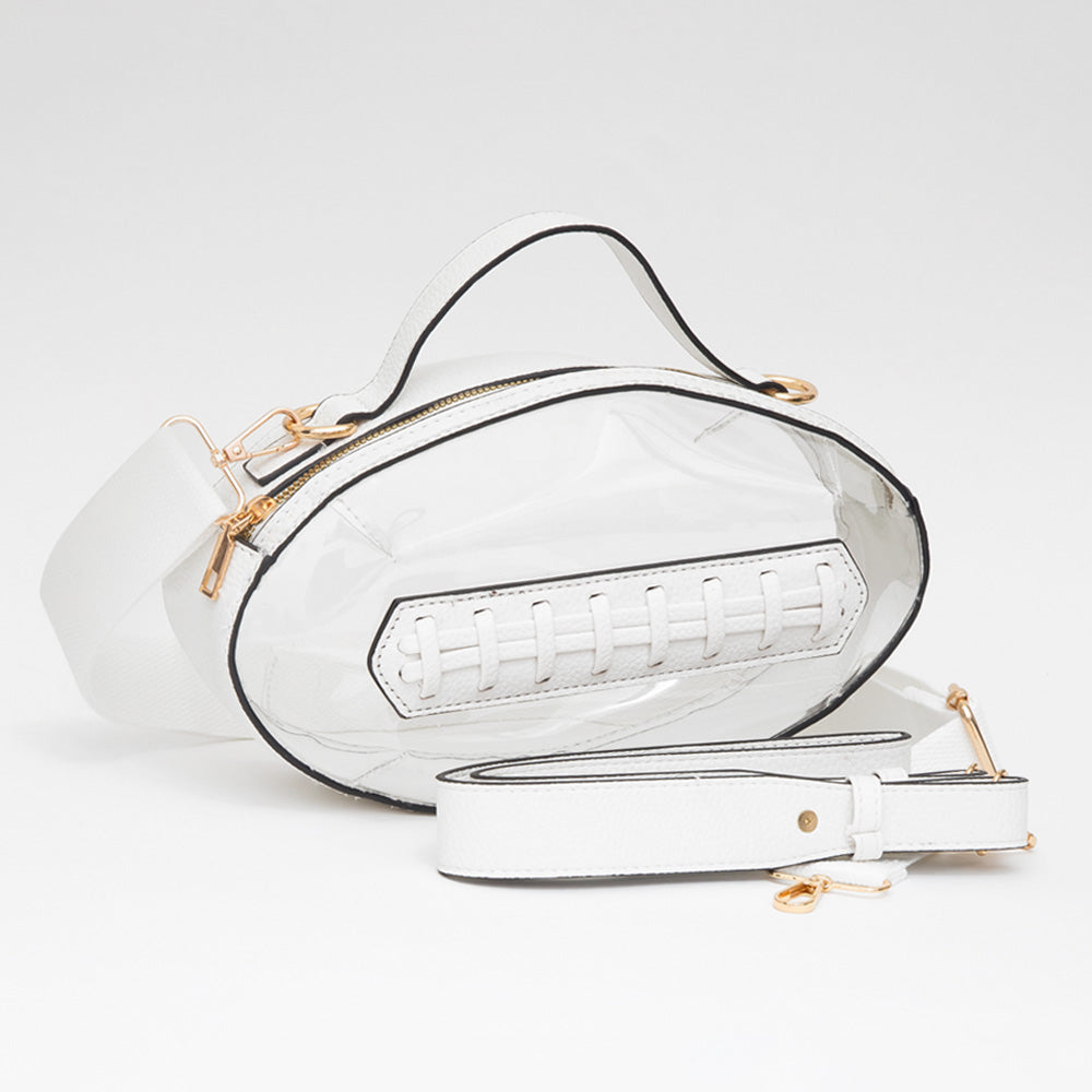 Football Shaped Transparent Crossbody Bag