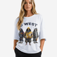 G West Womens 3 Pigeon Oversized Tee