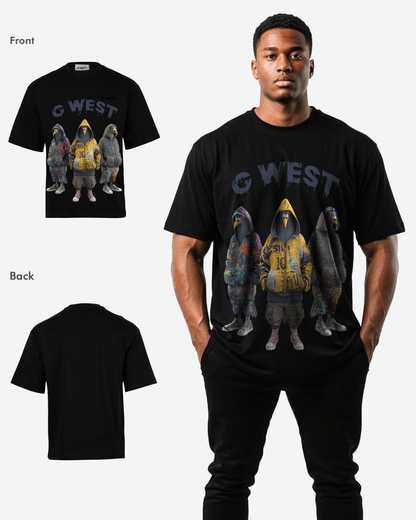 G West Mens 3 Peigion Oversized Tee