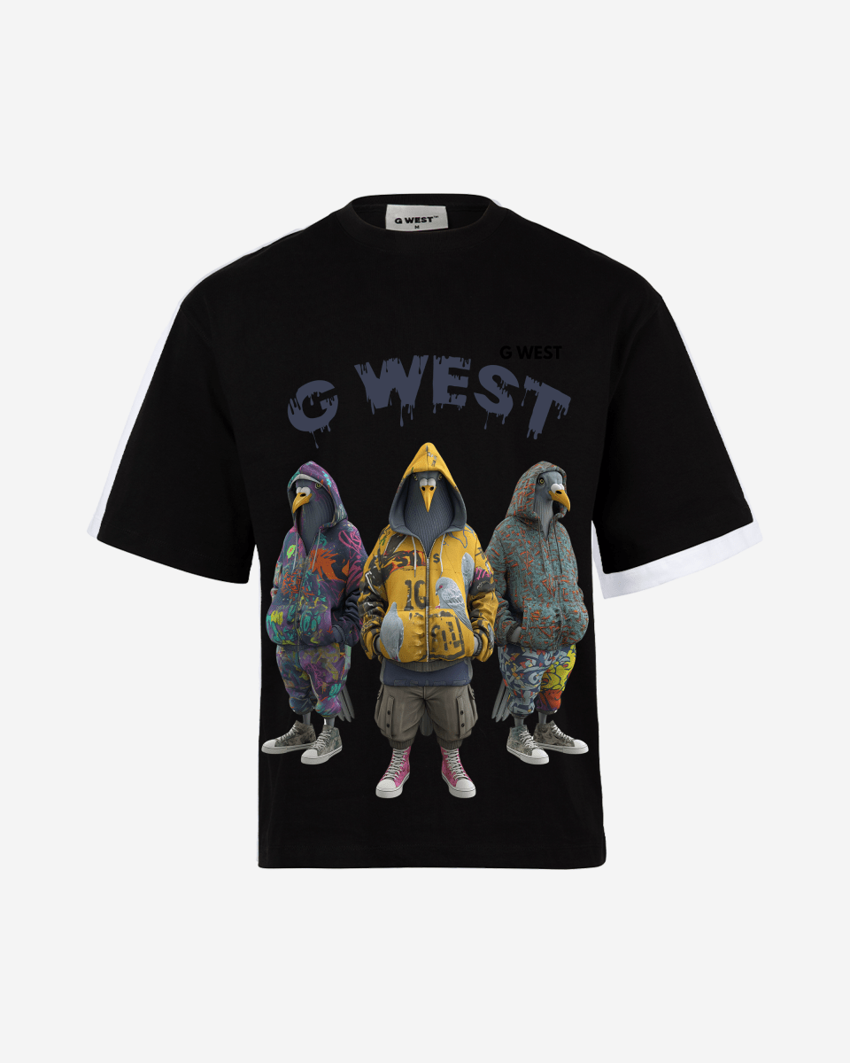 G West Mens 3 Peigion Oversized Tee