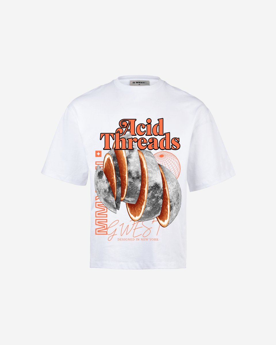 G WEST ACID THREADS OVERSIZED T-Shirt Mens