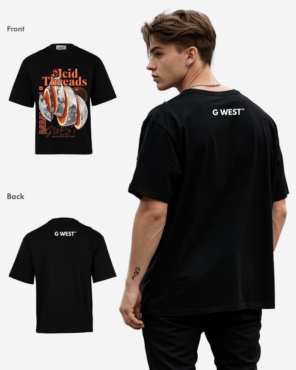 G WEST ACID THREADS OVERSIZED T-Shirt Mens