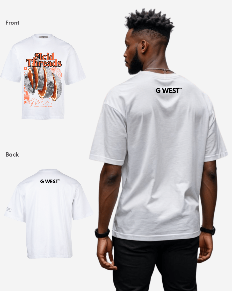 G WEST ACID THREADS OVERSIZED T-Shirt Mens