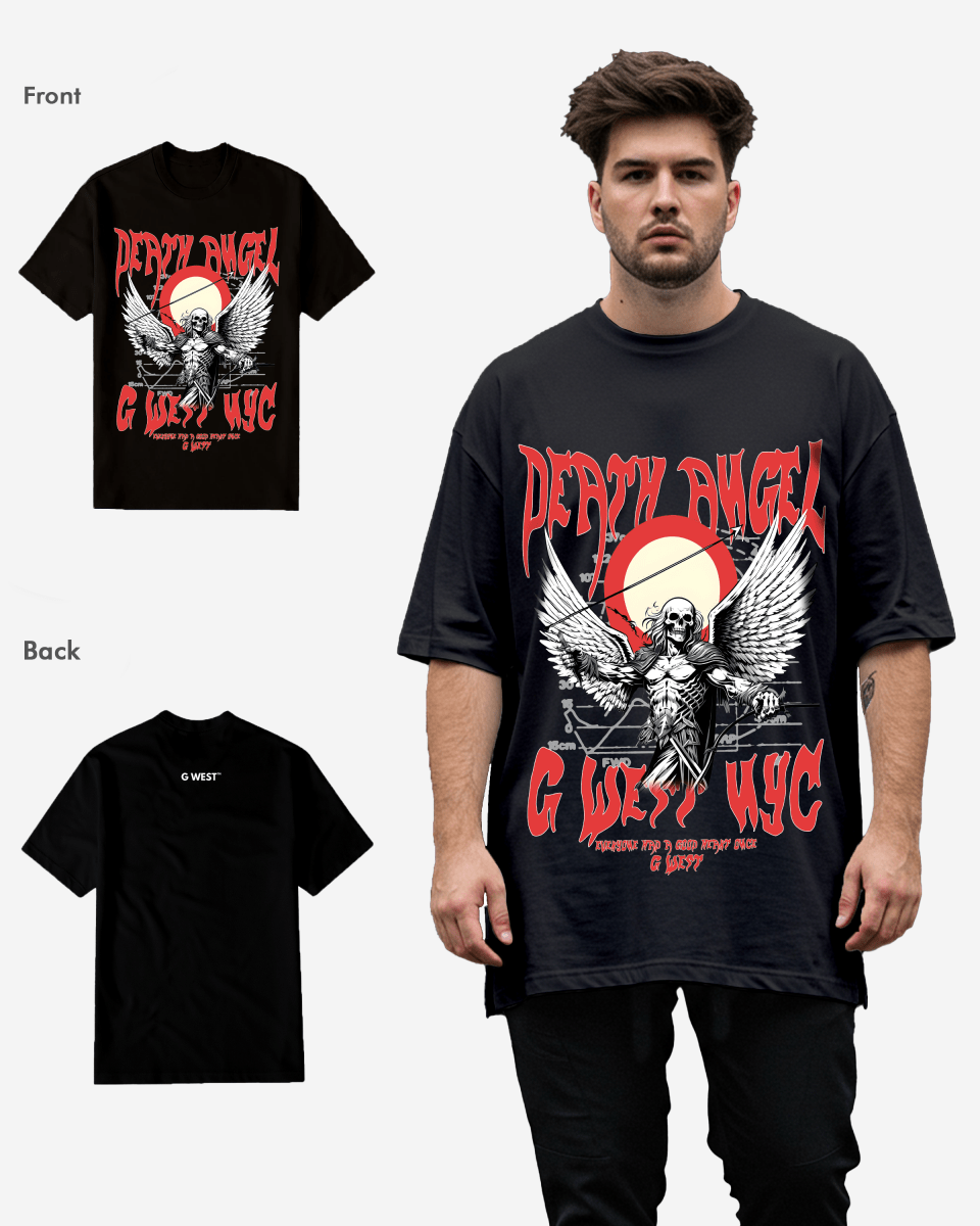 G WEST ANGEL OF DEATH T SHIRT Big and Tall Mens