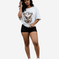 G West Angel Statue Streetwear Oversized Women's T-Shirt