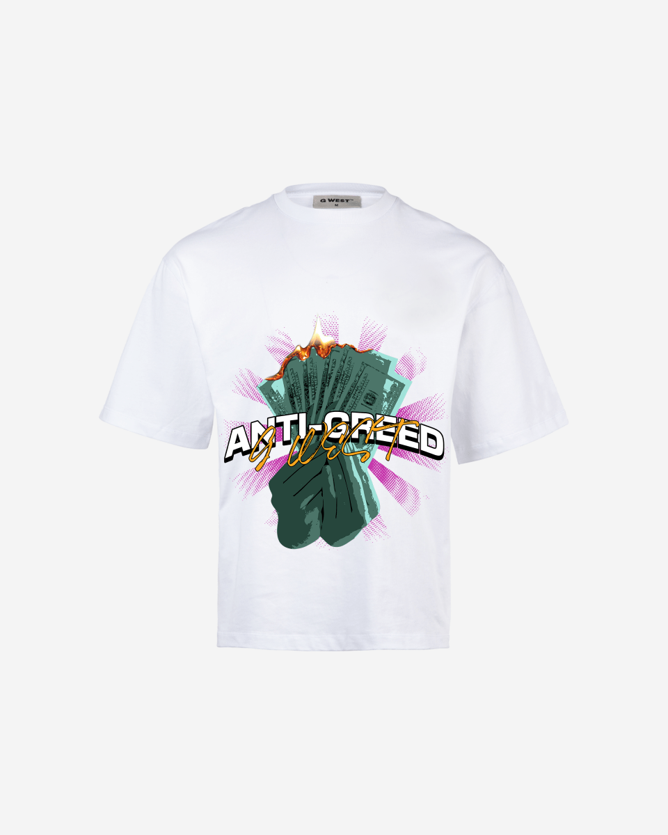 G WEST ANTI GREED OVERSIZED T-Shirt Mens