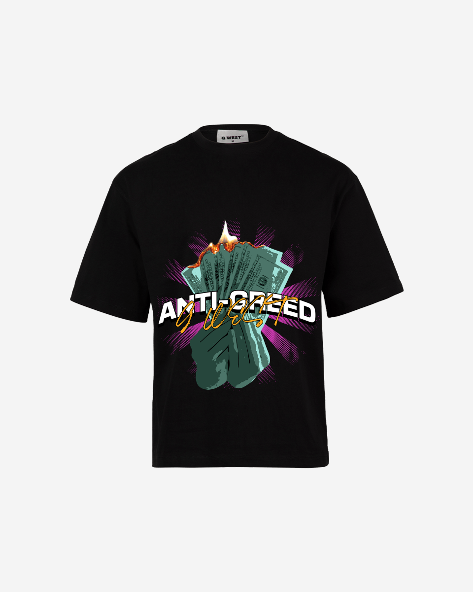 G WEST ANTI GREED OVERSIZED T-Shirt Mens