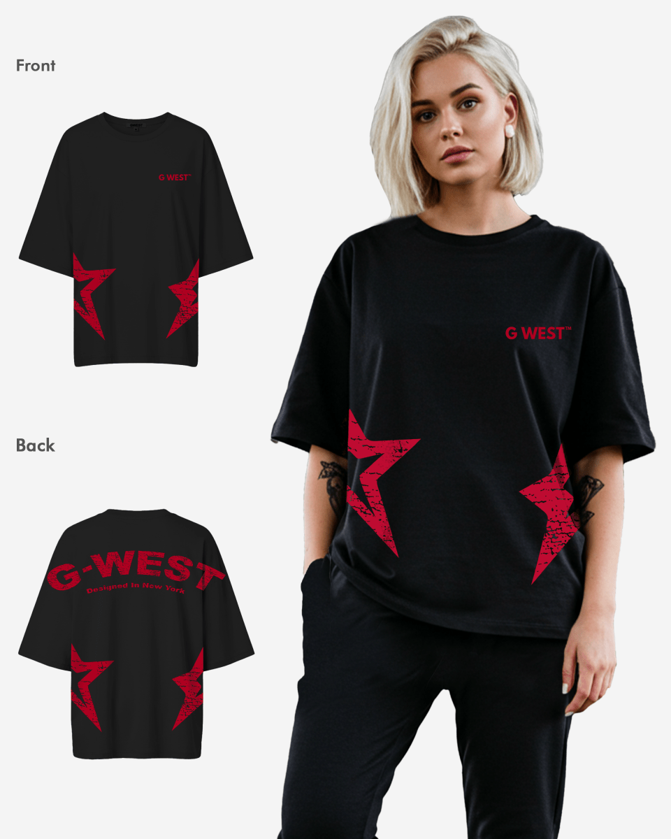 G West Womens Arch Logo Oversized Tee
