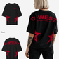 G West Womens Arch Logo Oversized Tee