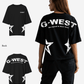 G West Womens Arch Logo Oversized Tee