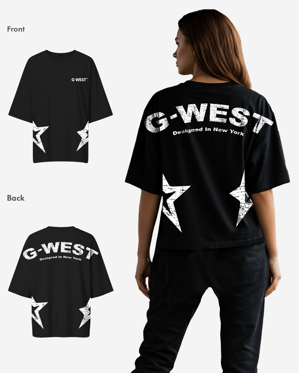 G West Womens Arch Logo Oversized Tee