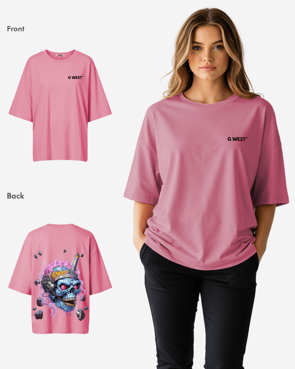 G West Womens Beer Buddies Oversized Tee