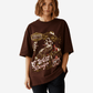 G West Womens Being Enlightened Acid Wash Premium Oversized Tee