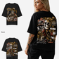 G West Womens Being Enlightened Acid Wash Premium Oversized Tee