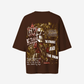 G West Womens Being Enlightened Acid Wash Premium Oversized Tee