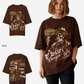 G West Womens Being Enlightened Acid Wash Premium Oversized Tee