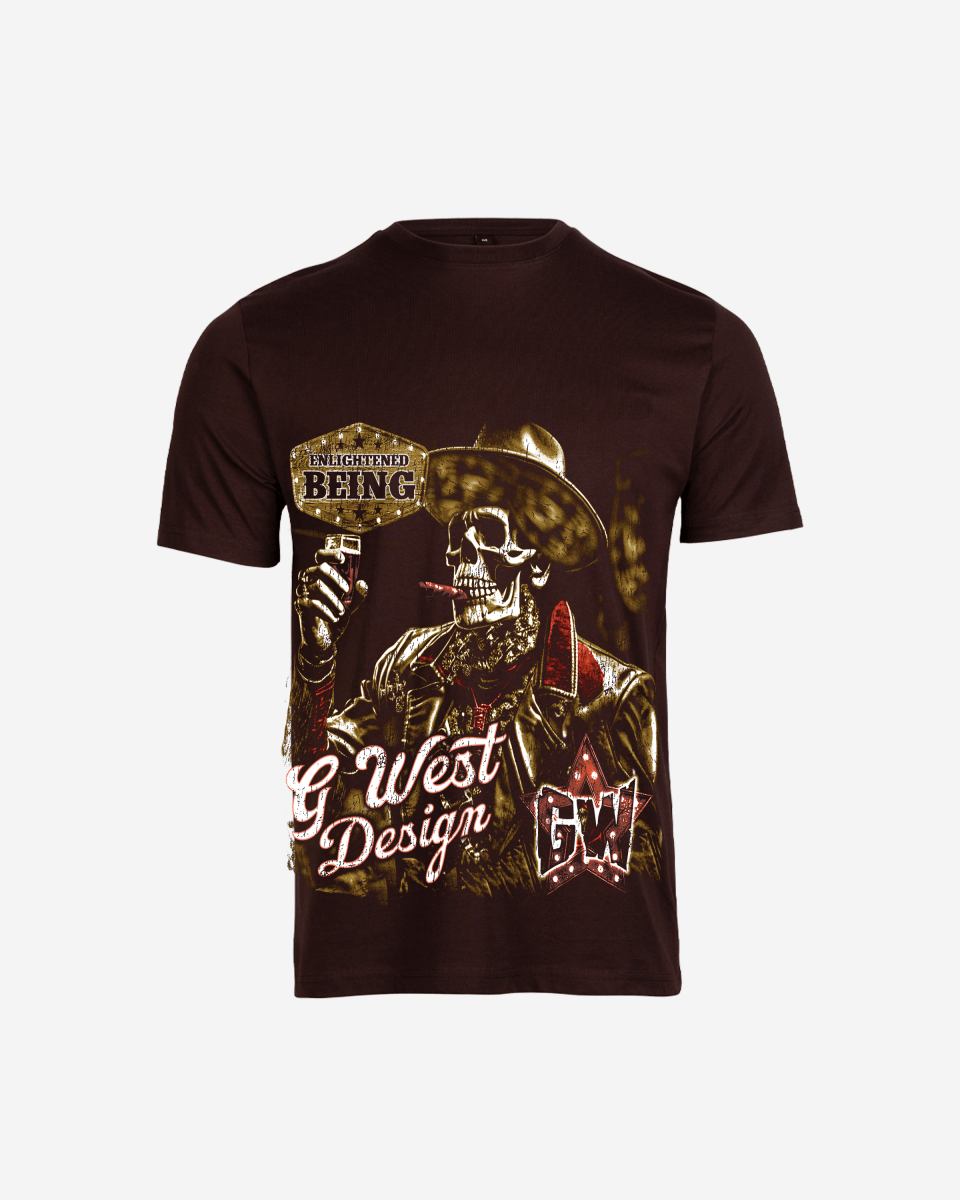 G West Mens Being Enlightened Acid Wash Premium Oversized Tee