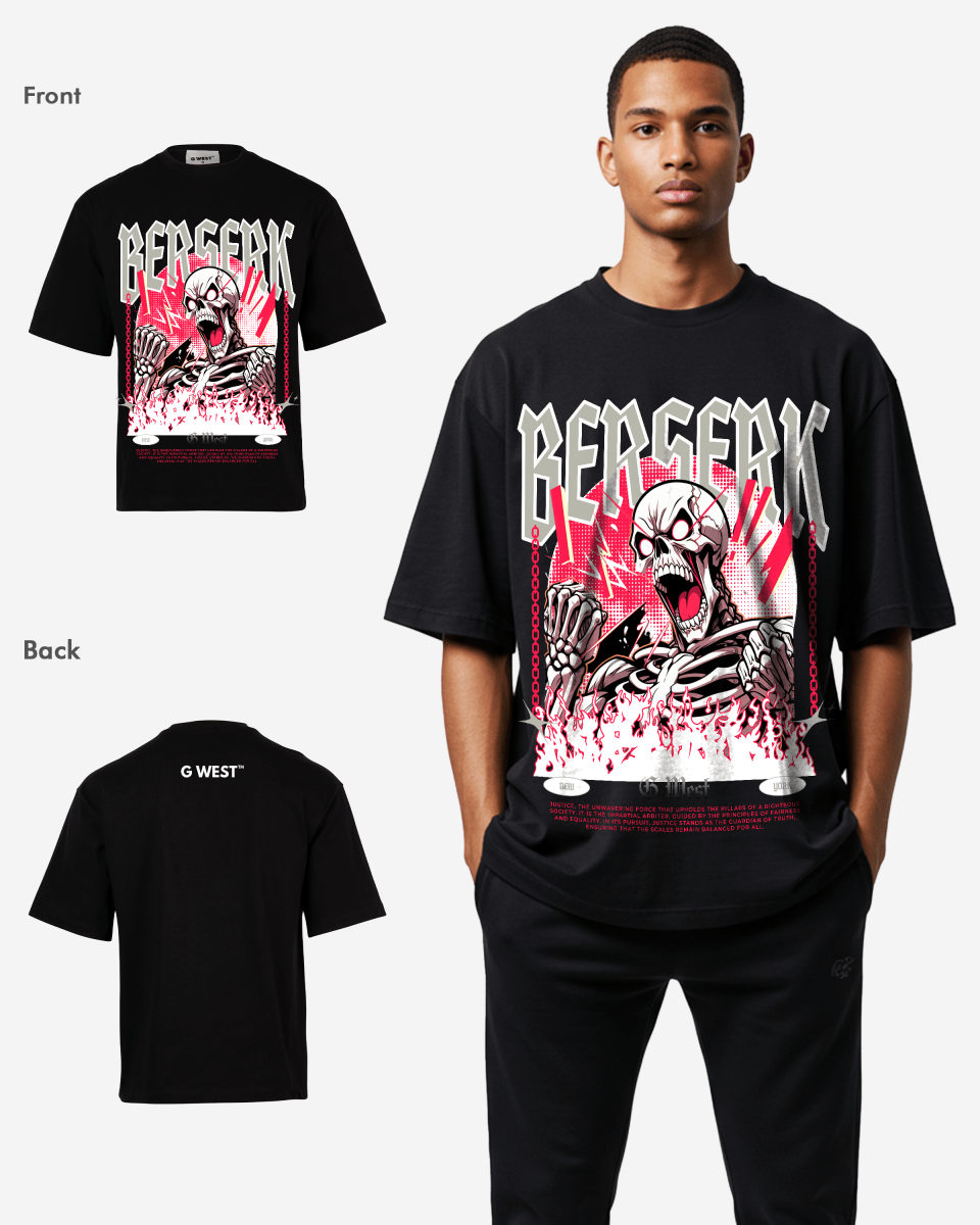 G WEST BERSERK OVERSIZED T-Shirt Mens