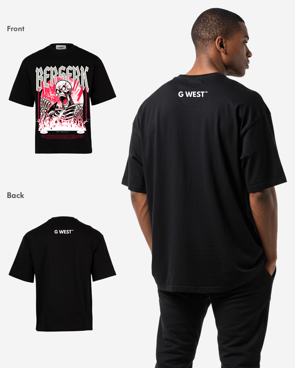 G WEST BERSERK OVERSIZED T-Shirt Mens