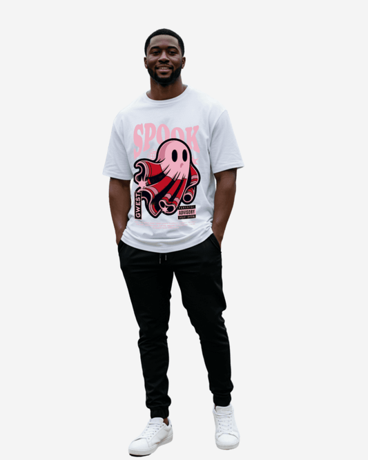 Camiseta extragrande para hombre G West Boo But Not Scary