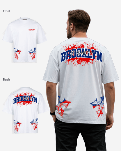 G West Brooklyn Blood Arch Logo T-Shirts Big and Tall