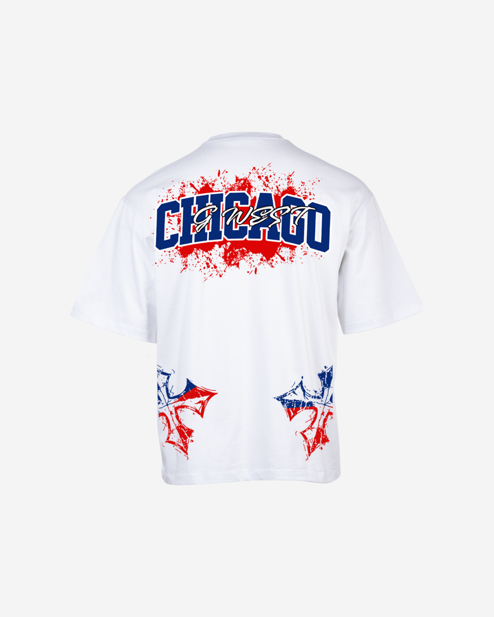 G West Chicago Blood Arch Logo T-Shirts Big and Tall