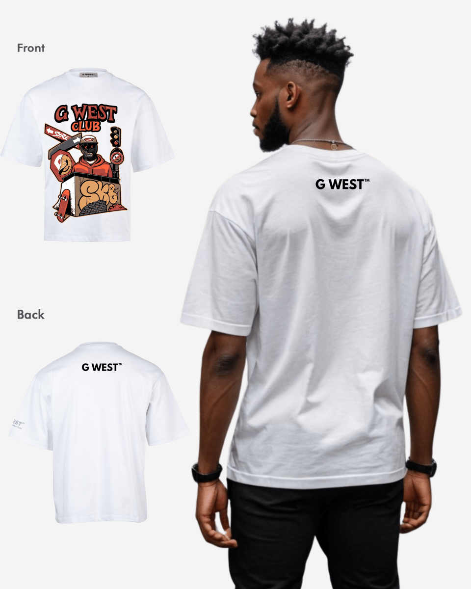 G WEST CLUB Oversized T-Shirt Mens