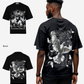 G West Mens Connected All The Time Premium Oversized Tee Front And Back Print