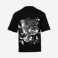 G West Mens Connected All The Time Premium Oversized Tee Front And Back Print