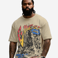 G West Cosmic Sky Ride Acid Wash Double Hit T-Shirt Big and Tall Mens