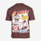 G West Mens Cosmic Sky Ride Double Hit Premium Oversized  Tee Front And Back Print