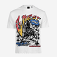 G West Mens Cosmic Sky Ride Double Hit Premium Oversized  Tee Front And Back Print