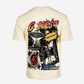 G West Mens Cosmic Sky Ride Double Hit Premium Oversized  Tee Front And Back Print