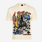 G West Mens Cosmic Sky Ride Double Hit Premium Oversized  Tee Front And Back Print