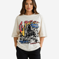 G West Womens Cosmic Sky Ride Double Hit Premium Oversized Tee