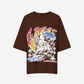 G West Womens Cosmic Sky Ride Double Hit Premium Oversized Tee