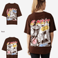 G West Womens Cosmic Sky Ride Double Hit Premium Oversized Tee