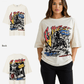 G West Womens Cosmic Sky Ride Double Hit Premium Oversized Tee