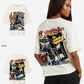 G West Womens Cosmic Sky Ride Double Hit Premium Oversized Tee