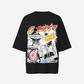 G West Womens Cosmic Sky Ride Double Hit Premium Oversized Tee