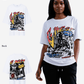 G West Womens Cosmic Sky Ride Double Hit Premium Oversized Tee