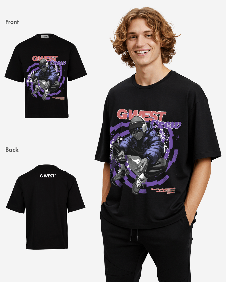 G WEST CREW OVERSIZED T-Shirt Mens