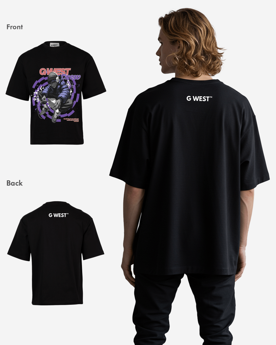 G WEST CREW OVERSIZED T-Shirt Mens